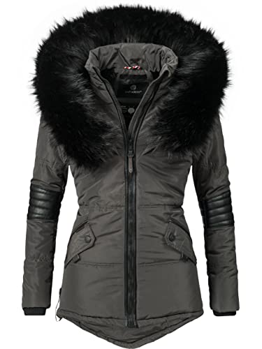 Navahoo Damen Winterjacke Steppjacke Nirvana Anthrazitgrau Gr. L von Navahoo