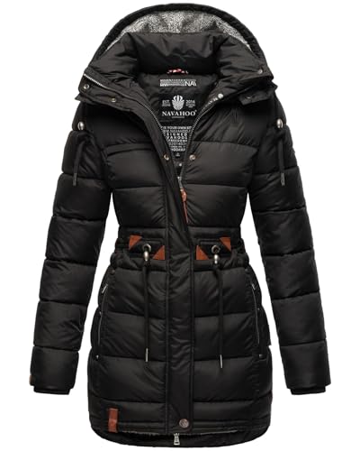 Navahoo Damen Winter Jacke Steppjacke Stepp Winterjacke gesteppt B876 [B876-Dali-Schwarz-Gr.XXL] von Navahoo