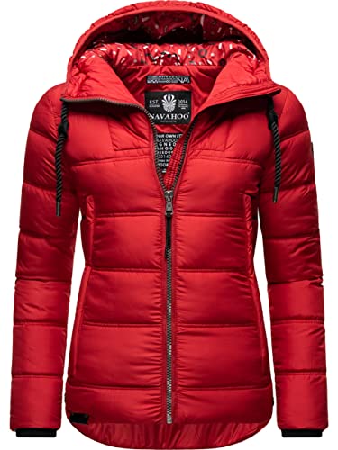 Navahoo Damen Winter-Jacke Steppjacke mit Kapuze und Kordeln Renesmee Red Gr. XS von Navahoo