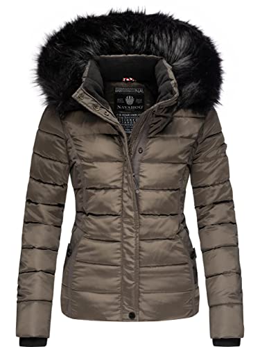 Navahoo Damen Winterjacke Steppjacke mit Kapuze Miamor Anthracite Gr. XS von Navahoo