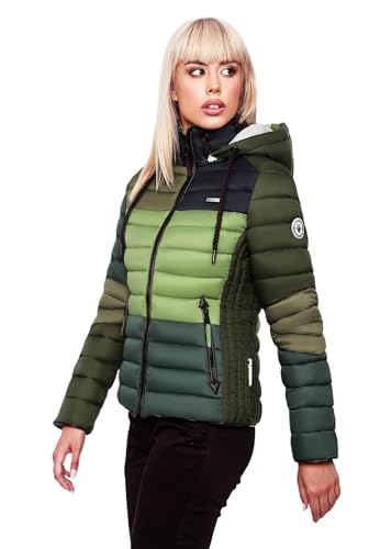 Navahoo Damen Winter Jacke gesteppt Steppjacke B881 [B881-Lulana-Kulti-Forest-Gr.L] von Navahoo