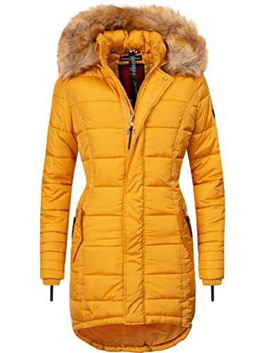 Navahoo Damen Wintermantel Papaya Gelb Gr. S von Navahoo