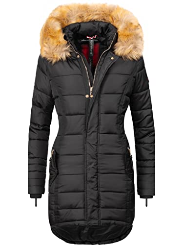 Navahoo Damen Wintermantel Papaya Schwarz Gr. XL von Navahoo