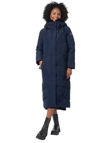 Navahoo Damen Winterjacke warmer Wintermantel Parka Winter Jacke lang gesteppt B976 [B976-Hinguck-Navy-Gr.XXL] von Navahoo