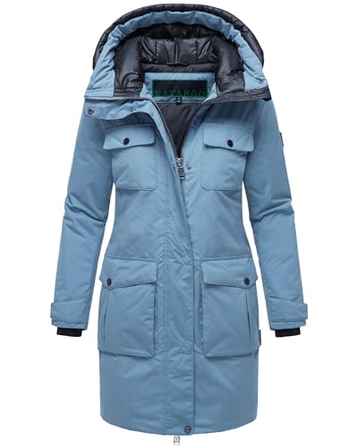 Navahoo Damen Winterjacke Jacke mit Kapuze Eissturm 14 Powder Blue Gr. XXL von Navahoo