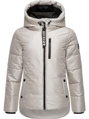 Navahoo Damen Winterjacke Steppjacke Krümelein Light Grey Gr. S von Navahoo