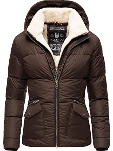 Navahoo Damen Winterjacke Steppjacke Megan Dark Choco Gr. XS von Navahoo