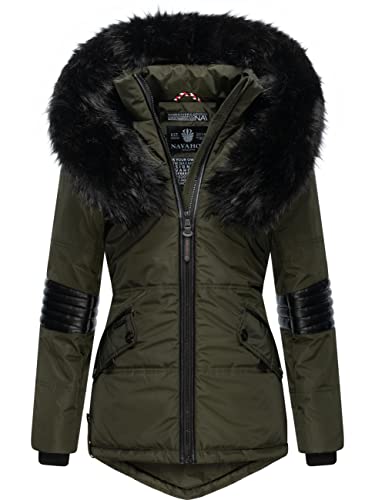 Navahoo Damen Winterjacke Steppjacke Nirvana Olive Gr. M von Navahoo