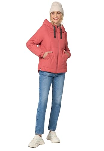 Navahoo Damen Winterjacke Steppjacke Winter Jacke gesteppt warm mit Kapuze B952 [B952-Eisball-Rouge-Gr.S] von Navahoo