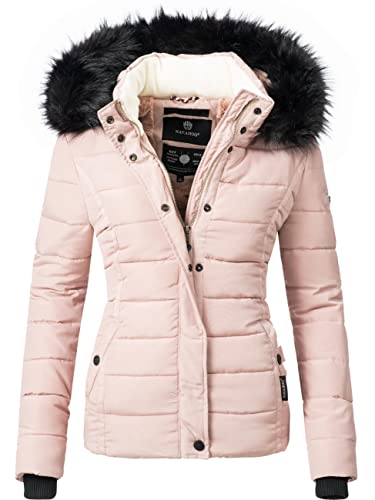 Navahoo Damen Winterjacke Steppjacke mit Kapuze Miamor Rosa Gr. XS von Navahoo