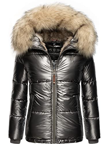 Navahoo Damen Winterjacke Steppjacke warm mit Kunstfellkapuze Tikunaa Anthracite Gr. L Navahoo Damen Winterjacke Steppjacke warm mit Kunstfellkapuze Tikunaa Anthracite Gr. L von Navahoo