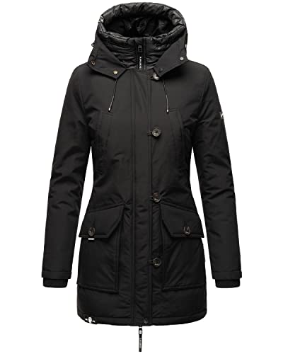 Navahoo Damen Winterjacke Winter Mantel Parka Outdoor wasserdicht Freezestoorm Black Gr. 3XL von Navahoo