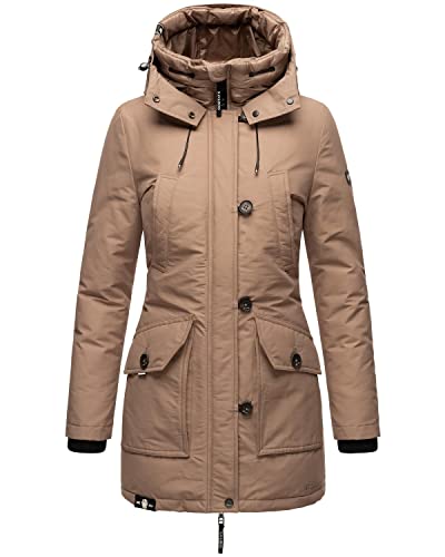 Navahoo Damen Winterjacke Winter Mantel Parka Outdoor wasserdicht Freezestoorm Taupe Grey Gr. L von Navahoo