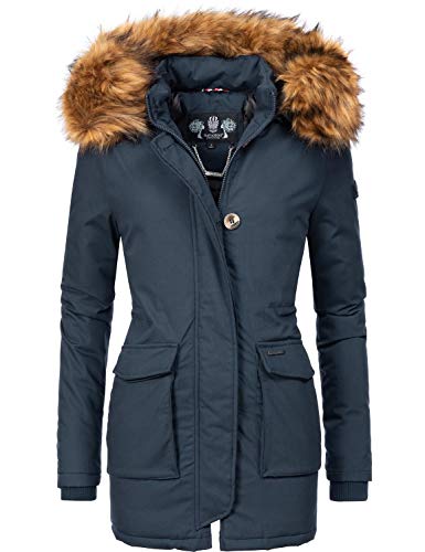 Navahoo Damen Winterjacke Wintermantel Schneeengel-Prc Blau Gr. S von Navahoo