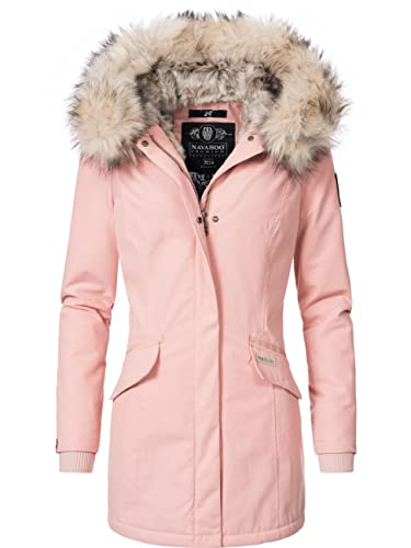 Navahoo Damen Winter Kurzmantel mit Kapuze Cristal Rose Gr. L von Navahoo