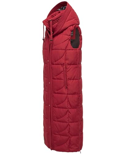 Navahoo Damen Winterjacke warme Steppweste extralang mit Kapuze Brezelchen Dark Red Gr. M Navahoo Damen Winterjacke warme Steppweste extralang mit Kapuze Brezelchen Dark Red Gr. M von Navahoo