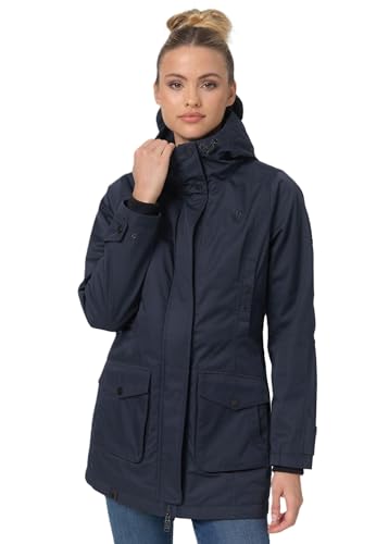 Navahoo Damen Winterjacke warme Winter Jacke mit Teddyfell B951 [B951-Brinj-Navy-Gr.L] von Navahoo