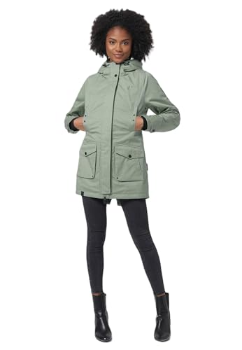 Navahoo Damen Winterjacke warme Winter Jacke mit Teddyfell B951 [B951-Brinj-Smokey-Mint-Gr.L] von Navahoo