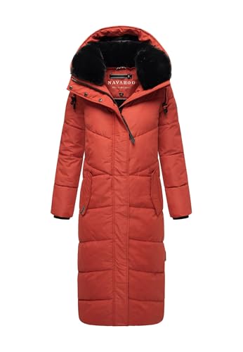 Navahoo Damen Winterjacke warmer Wintermantel Parka Winter Jacke lang gesteppt B976 [B976-Hinguck-Terracotta-Gr.XXL] von Navahoo