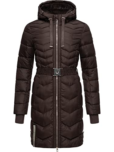 Navahoo Damen Wintermantel Steppmantel Jacke mit Taillengürtel Alpenveilchen Chocolate Gr. XXL Navahoo Damen Wintermantel Steppmantel Jacke mit Taillengürtel Alpenveilchen Chocolate Gr. XXL von Navahoo