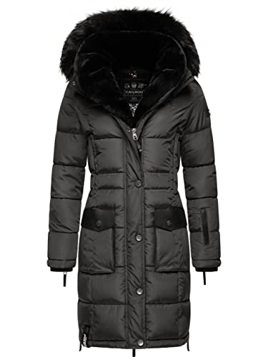 Navahoo Damen Warmer Winter Steppmantel Sinja Anthracite Gr. M von Navahoo