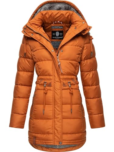 Navahoo Damen Wintermantel Steppmantel Winterjacke Kurzmantel warm gefüttert abnehmbare Kapuze Daliee Rusty Cinnamon Gr. XS von Navahoo