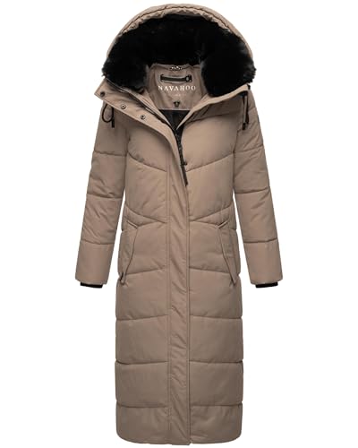 Navahoo Damen Wintermantel Warmer Steppmantel extralang mit Abnehmbarer Kapuze Hingucker XIV Taupe Grey Gr. M Navahoo Damen Wintermantel Warmer Steppmantel extralang mit Abnehmbarer Kapuze Hingucker XIV Taupe Grey Gr. M von Navahoo