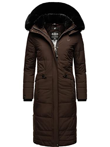 Navahoo Damen Wintermantel Warmer Steppmantel lang mit Abnehmbarer Kapuze Fahmiyaa Chocolate Gr. M Navahoo Damen Wintermantel Warmer Steppmantel lang mit Abnehmbarer Kapuze Fahmiyaa Chocolate Gr. M von Navahoo