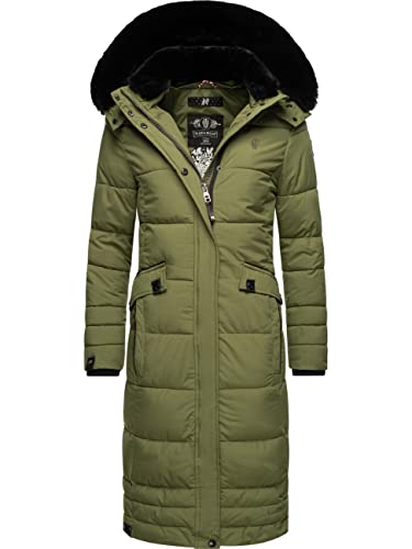 Navahoo Damen Wintermantel Warmer Steppmantel lang mit Abnehmbarer Kapuze Fahmiyaa Dusty Olive Gr. XS Navahoo Damen Wintermantel Warmer Steppmantel lang mit Abnehmbarer Kapuze Fahmiyaa Dusty Olive Gr. XS von Navahoo