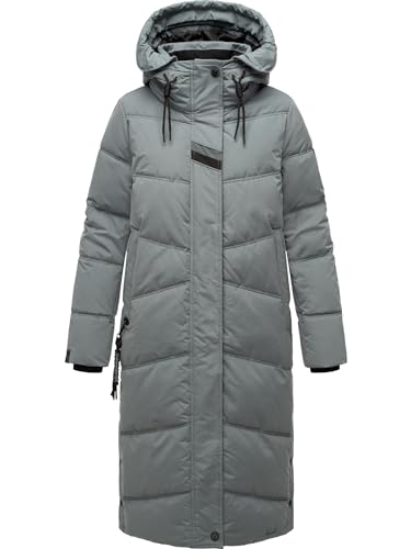 Navahoo Damen Wintermantel Warmer Steppmantel lang mit Kapuze Kuschelmausi Stormy Blue Gr. XXL Navahoo Damen Wintermantel Warmer Steppmantel lang mit Kapuze Kuschelmausi Stormy Blue Gr. XXL von Navahoo