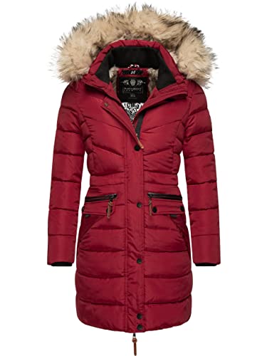 Navahoo Damen Winter Steppmantel Paula Dark Red Gr. XXL von Navahoo