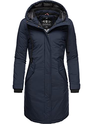Navahoo Damen Wintermantel Winterparka mit Kapuze Letiziaa Blau Gr. XXL von Navahoo