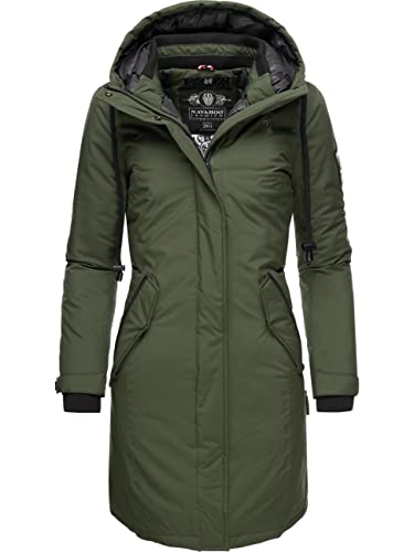 Navahoo Damen Wintermantel Winterparka mit Kapuze Letiziaa Grün Gr. 3XL von Navahoo