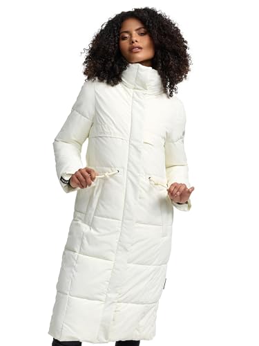 Navahoo Damen Wintermantel Warmer Steppmantel mit Taillenzugband Der Wahnsinn 14 Off White Gr. L von Navahoo
