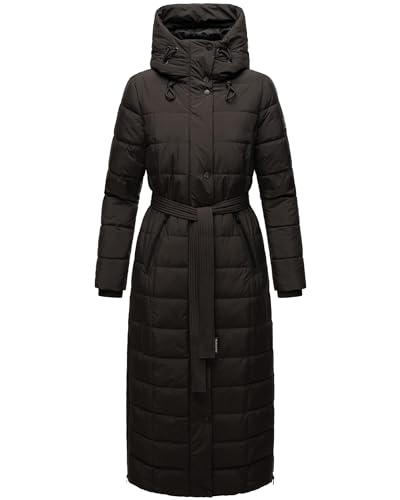 Navahoo Damen Wintermantel Warmer Steppmantel lang mit Kapuze und Taillengürtel Das Teil XIV Black Gr. XXL Navahoo Damen Wintermantel Warmer Steppmantel lang mit Kapuze und Taillengürtel Das Teil XIV Black Gr. XXL von Navahoo