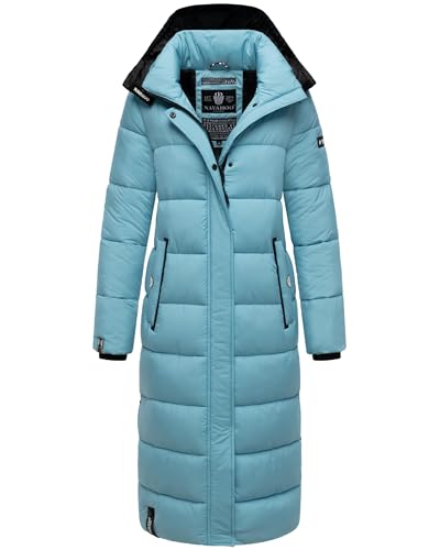 Navahoo Damen Wintermantel warmer Steppmantel lang mit abnehmbarer Kapuze Isalie Sky Blue Gr. 3XL Navahoo Damen Wintermantel warmer Steppmantel lang mit abnehmbarer Kapuze Isalie Sky Blue Gr. 3XL von Navahoo