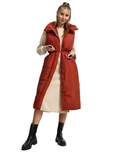 Navahoo Damen ärmellose Lange Outdoorweste warme Winterjacke mit Taillengürtel und Magnet-Flap Abendlied XIV Terracotta Gr. L Navahoo Damen ärmellose Lange Outdoorweste warme Winterjacke mit Taillengürtel und Magnet-Flap Abendlied XIV Terracotta Gr. L von Navahoo
