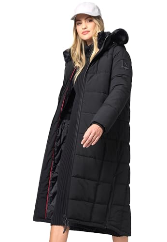 Navahoo Damen Wintermantel (XS-XXL) - Kapuze & Fell abnehmbar, Teddyfell innen, Lange Winterjacke, Warme Jacke Frauen B990 (XS, Schwarz) Navahoo Damen Wintermantel (XS-XXL) - Kapuze & Fell abnehmbar, Teddyfell innen, Lange Winterjacke, Warme Jacke Frauen B990 (XS, Schwarz) von Navahoo