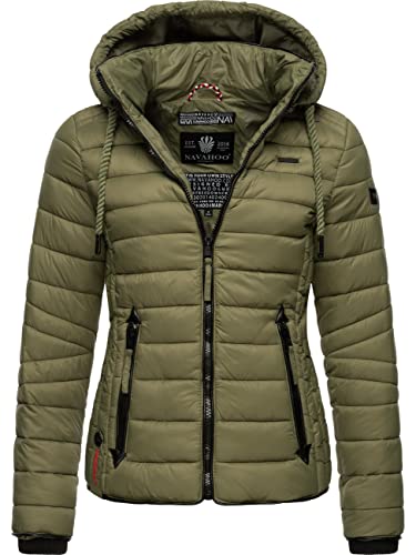 Navahoo Damen leichte Übergangsjacke Steppjacke mit Kapuze Lulana Dusty Olive Gr. S von Navahoo