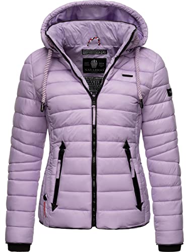 Navahoo Damen leichte Übergangsjacke Steppjacke mit Kapuze Lulana Light Lilac Gr. XS von Navahoo