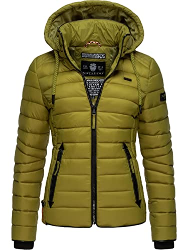 Navahoo Damen leichte Übergangsjacke Steppjacke mit Kapuze Lulana Moss Green Gr. S von Navahoo