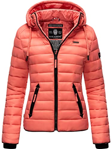 Navahoo Damen leichte Übergangsjacke Steppjacke mit Kapuze Lulana Rose Coral Gr. XXL von Navahoo