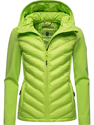 Navahoo Damen leichte Übergangsjacke Steppjacke mit Kapuze Nimm Mich Mit Light Green Gr. M von Navahoo