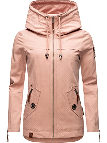 Navahoo Damen leichte Übergangsjacke mit Kapuze Wekoo Light Rose Dots Gr. XXL von Navahoo