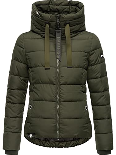 Navahoo Damen mitteldick gefütterte Winter Steppjacke Amayaa Olive Gr. L von Navahoo