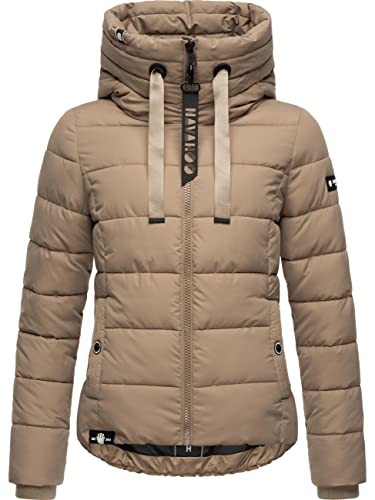 Navahoo Damen mitteldick gefütterte Winter Steppjacke Amayaa Taupe Gr. L von Navahoo