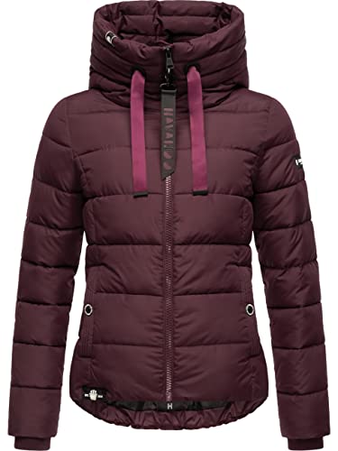 Navahoo Damen mitteldick gefütterte Winter Steppjacke Amayaa Wine Gr. XS von Navahoo