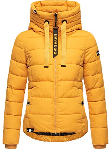 Navahoo Damen mitteldick gefütterte Winter Steppjacke Amayaa Yellow Gr. S von Navahoo