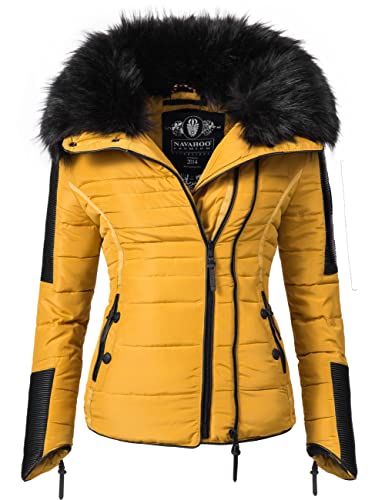 Navahoo Damen warme Winter Steppjacke Yuki2 Gelb Gr. L von Navahoo