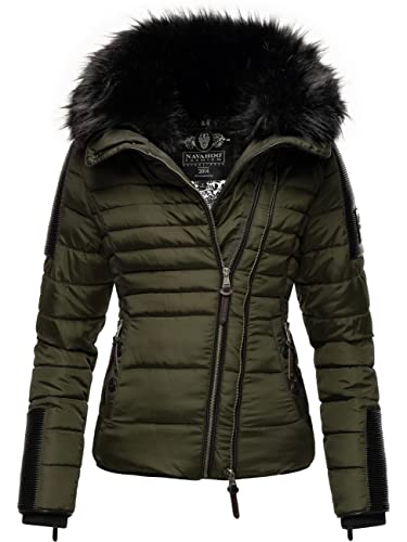 Navahoo Damen warme Winter Steppjacke Yuki2 Olive Gr. S von Navahoo